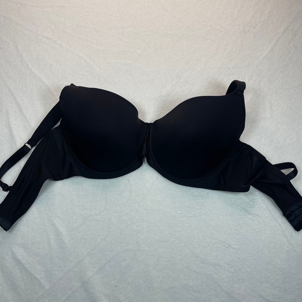 Delta Burke Black Underwire T-Shirt Bra 40DD Style 5136-70 Full Coverage